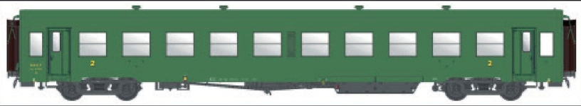 L.S. Models MW40020 - H0 - Personenwagen U60, 2. Kl, SNCF, Ep. III